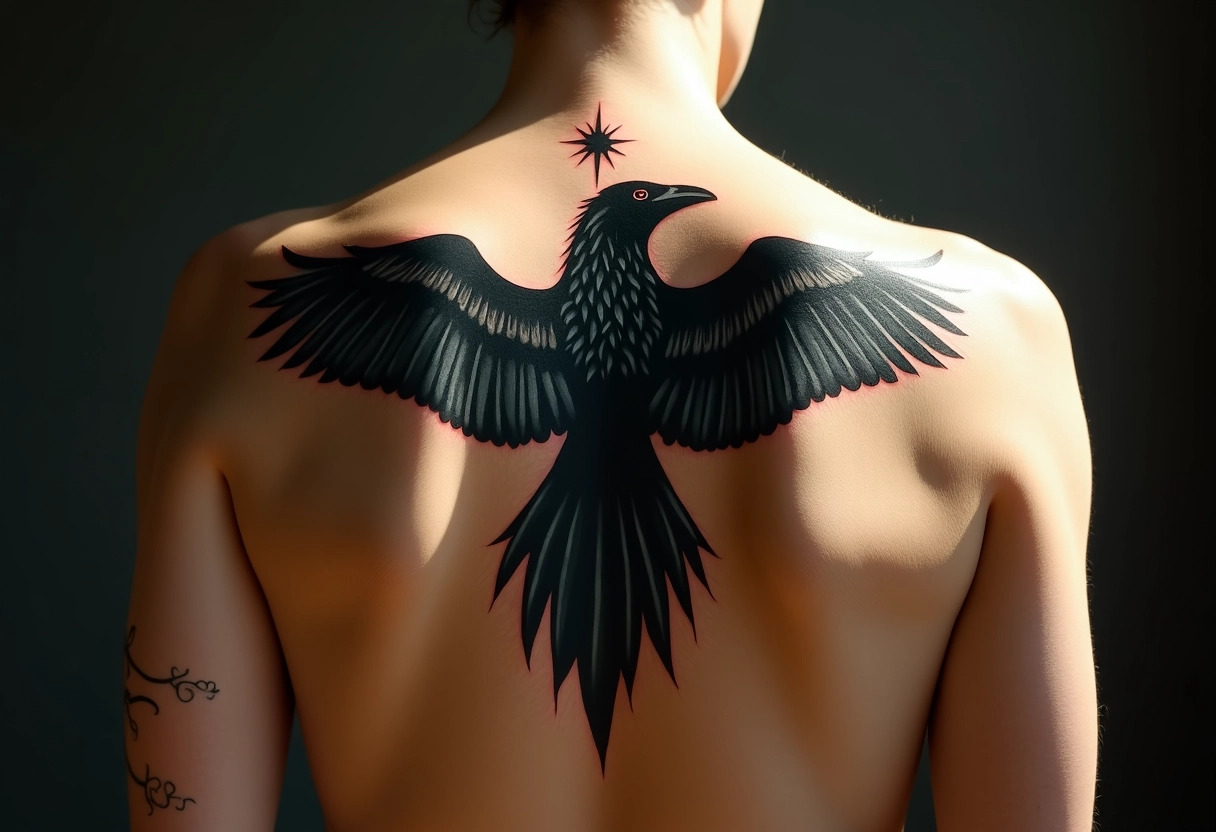 tatouage corbeau